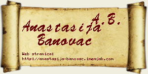 Anastasija Banovac vizit kartica